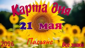 Карта дня🎁 21 мая 🌞💐Пасьянс. Тайм-код в описании 🦢