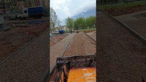 пошёл  на работу а тут.. ну и денёк, планировка гравием дорога#JCB #ярославль76 #стройка #работа