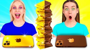 Челлендж# Шоколадная vs Обычная еда #6 # 100 слоев шоколада от BooBoom Challenge