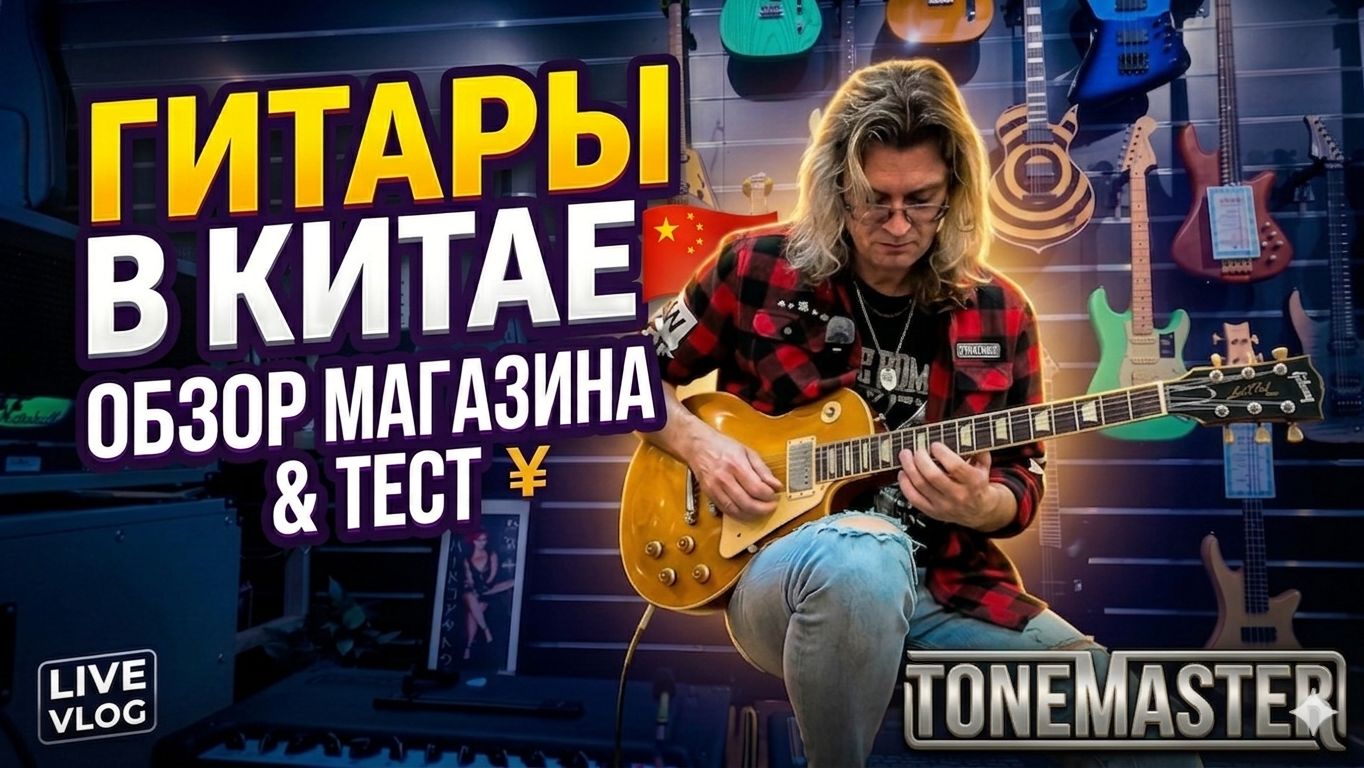 Внутри гитарного рая в Китае! Обзор магазина, живой тест звука и Влог