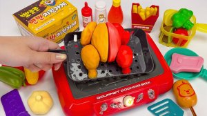 Готовим с игрушками 🍗 Обзор Игрового набора для Жарки! Яркие мультики для детей смотреть!