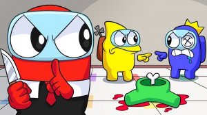 РАДУЖНЫЕ ДРУЗЬЯ, НО ВСЕ АМОГУСЫ!   Rainbow Friends 2 - Анимации на русском