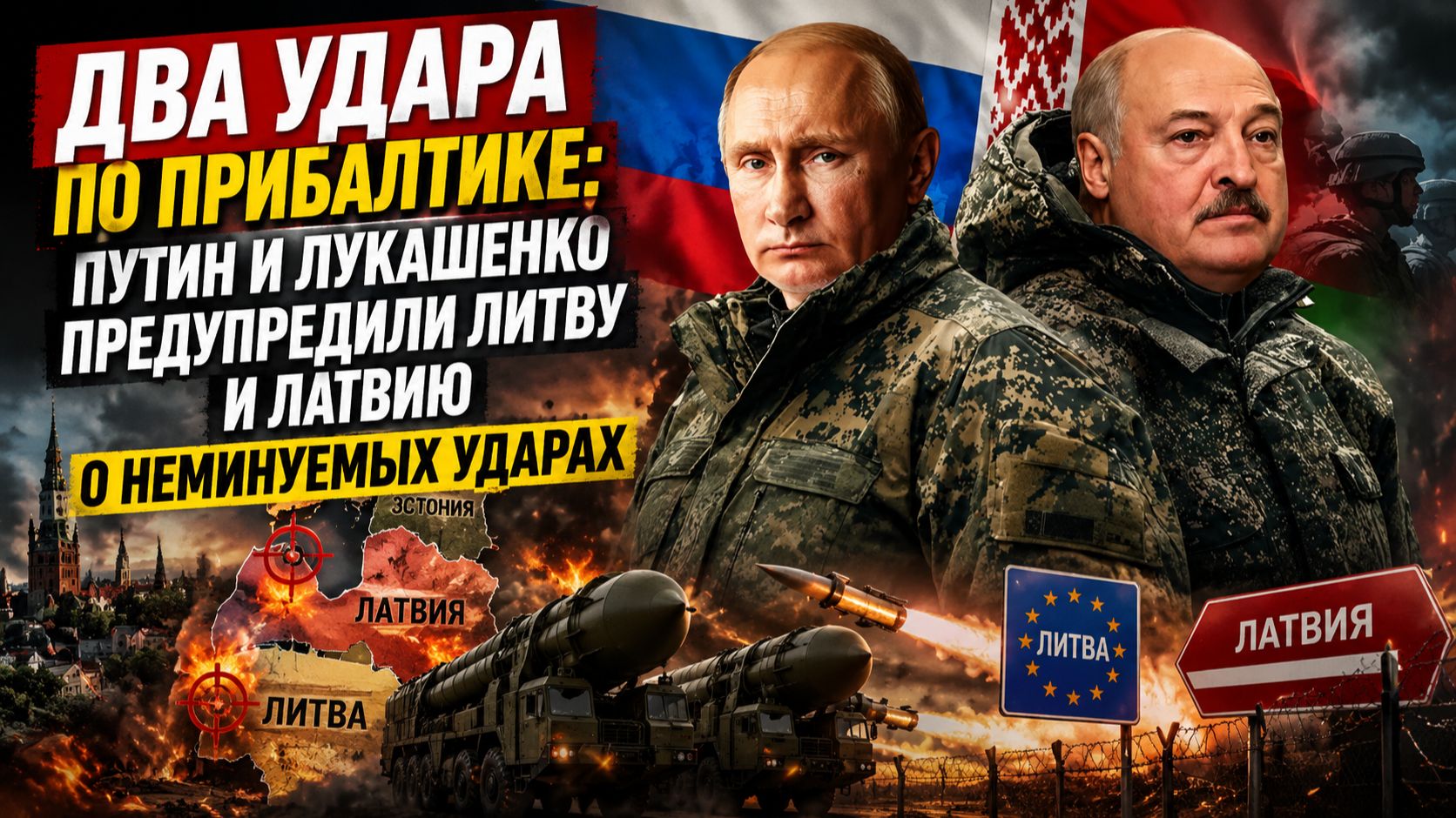 ДВА УДАРА ПО ПРИБАЛТИКЕ: Путин и Лукашенко предупредили Литву и Латвию о неминуемых ударах