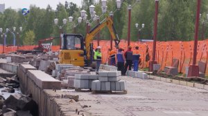 В Петрозаводске продолжается ремонт Онежской набережной
