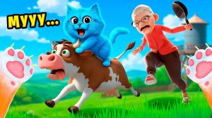 НЕПОСЛУШНЫЙ КОТ украл КОРОВУ у БАБУЛИ в I Am Cat VR КОТЁНОК ЛАЙК