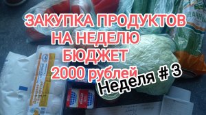 ЗАКУПКА ПРОДУКТОВ НА НЕДЕЛЮ, бюджет 2000 рублей/РАСПАКОВКА