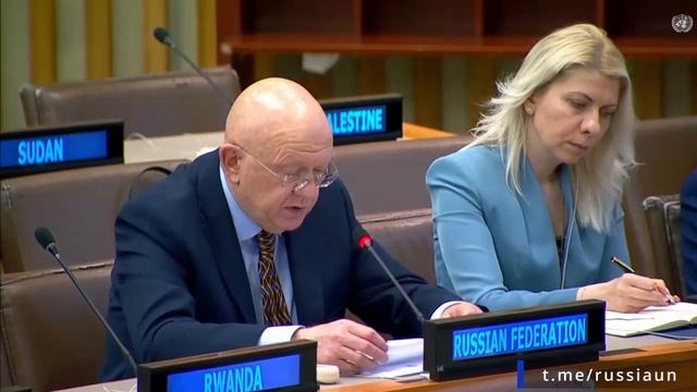 В.А.Небензя на межправительственных переговорах о справедливом представительстве СБ ООН, 19 мая 2026