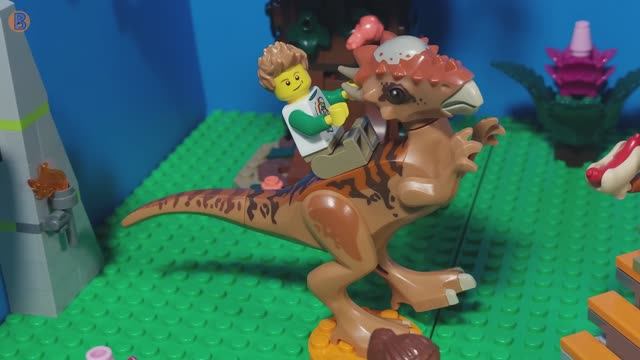 LEGO  затопление музея из фильма «Парк Юрского периода» — детский мультфильм