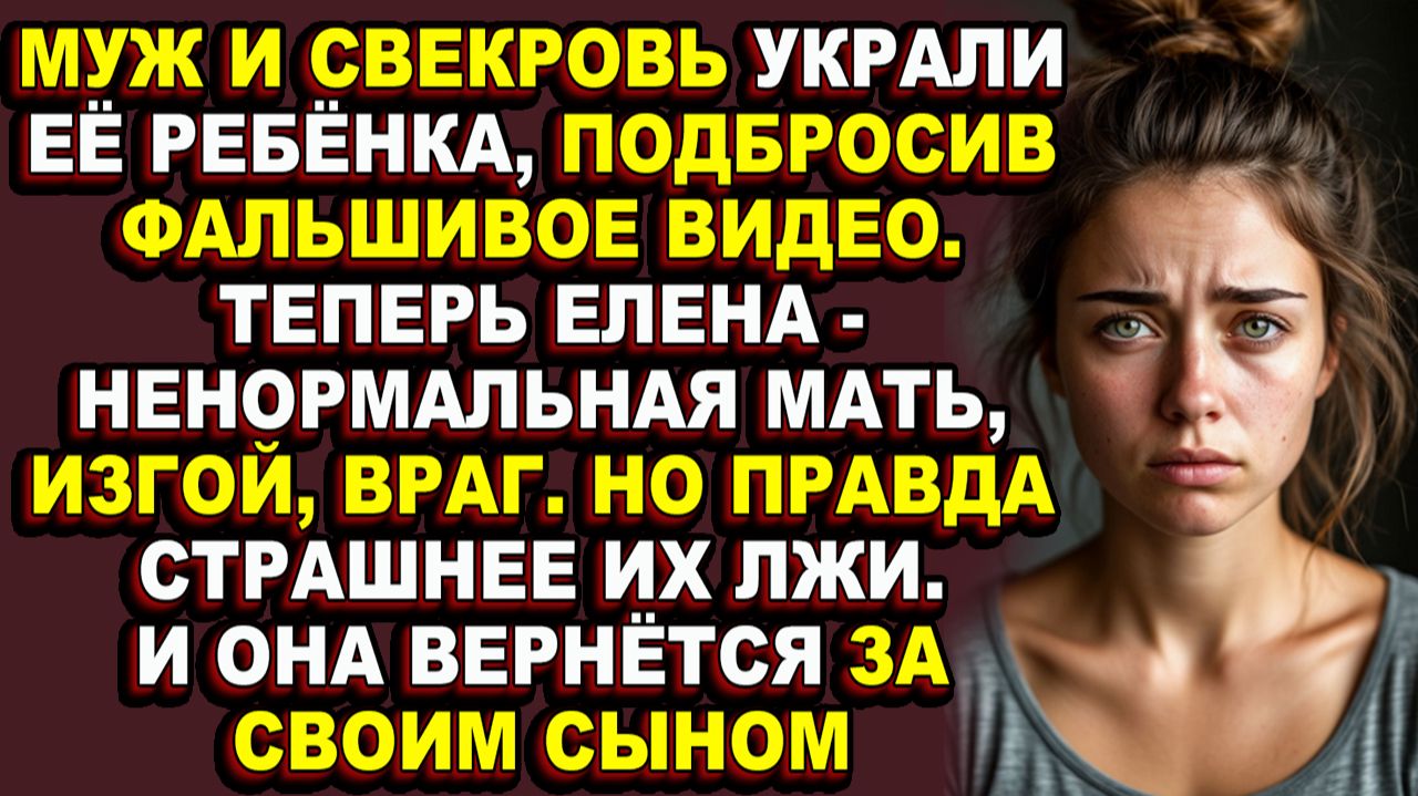 Ты не рожала — сказала свекровь. Тебе кесарево сделали. Её лишили сна, еды, телефона. А потом — сына