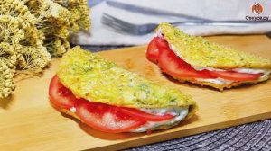 Кабачково-сырные лепешки с творожным сыром и помидором пп