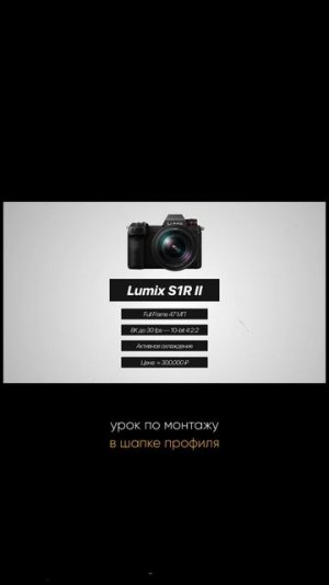 Топ камер в 2026: Panasonic Lumix S1r