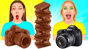 Челлендж. Шоколадная еда vs. Настоящая еда #3 # Смешные розыгрыши от BooBoom Challenge