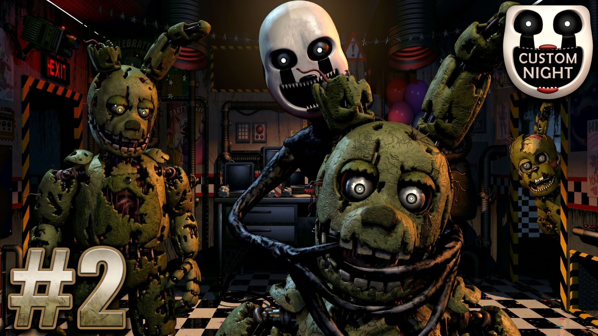 СПРИНГТРАП ВСТРЕТИЛ СВОИ КОПИИ в Ultimate Custom Night #2