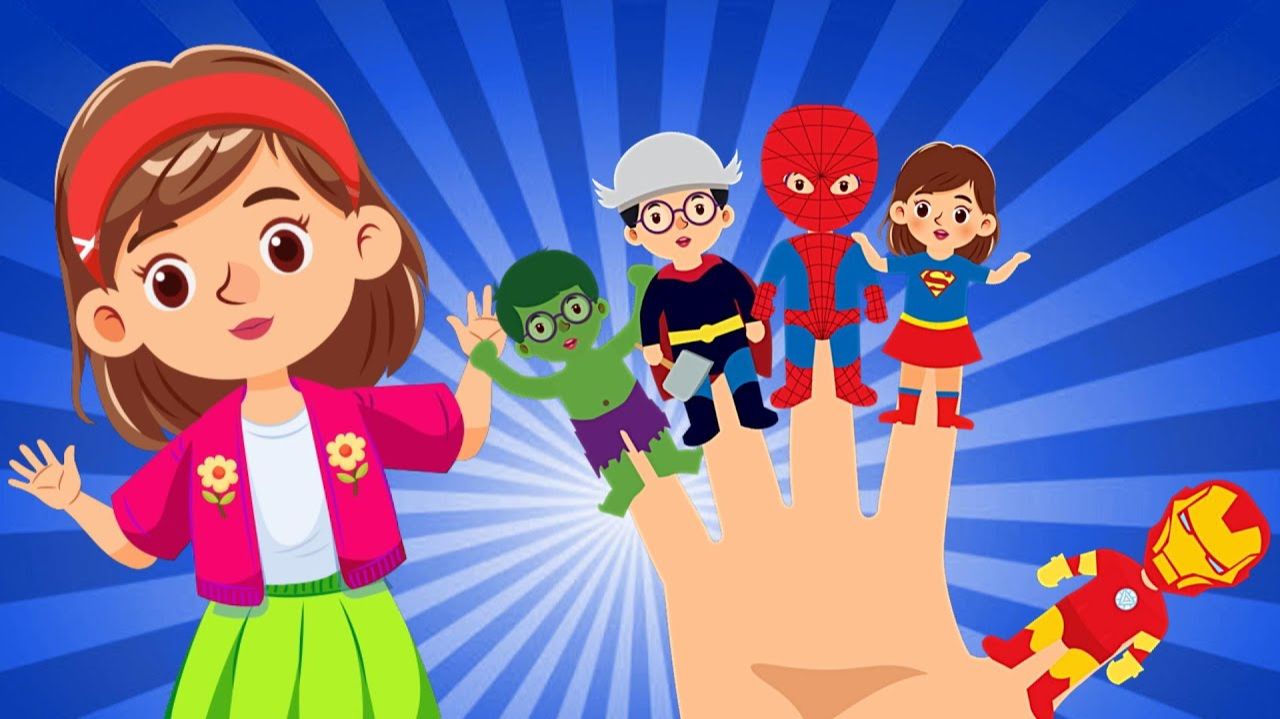 Семья супергероев-пальчиков # Superheroes Finger Family # Max And Mia на русском