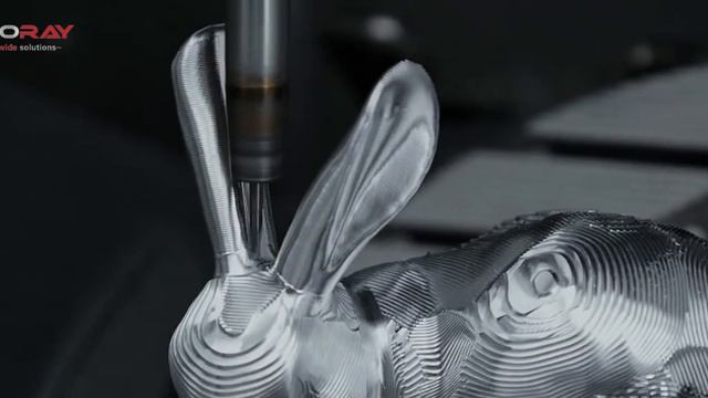 Обработка кролика на пятиосевом станке выглядит очень впечатляюще.