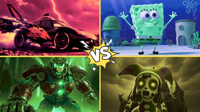 МУЛЬТИК Маквин Губка Боб Супер Марио и Помни 🏎️ Веселый Коффин Дэнс! 🎪
