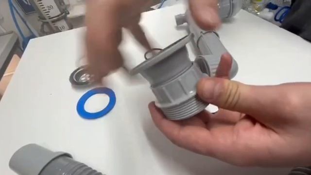 Установка телескопического сифона на мойку кухни Д-7008 из серии NNORDFORM.