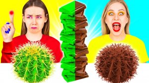Челлендж. Шоколадная еда vs. Настоящая еда #7 # Смешные розыгрыши от BooBoom Challenge