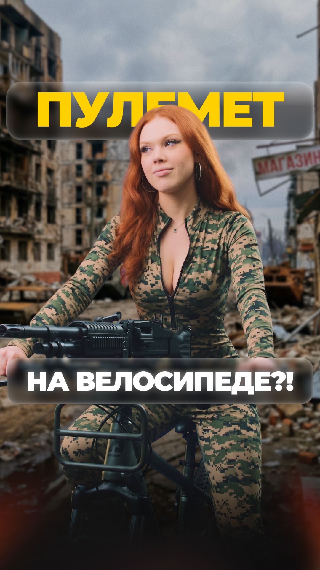 ПУЛЕМЕТ НА ВЕЛОСИПЕДЕ? ЗАЧЕМ?! #shorts #охота смотреть онлайн