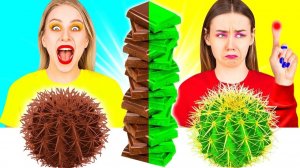 Челлендж. Шоколадная еда vs. Настоящая еда #2 # Смешные розыгрыши от BooBoom Challenge