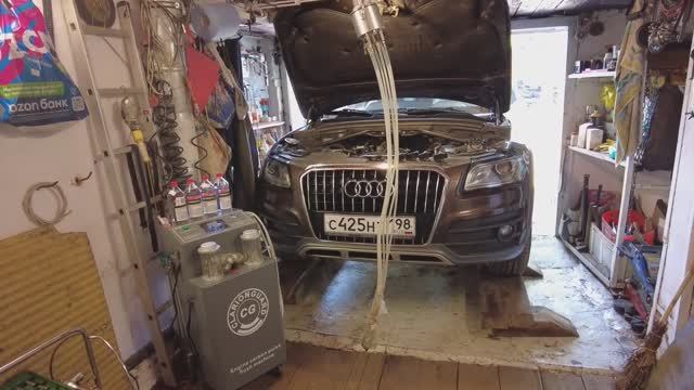 Раскоксовка Audi Q5 2.0 TFSI CNCD EA888 GEN3 по технологии BG установкой SQUID и Clarion Guard в СПб