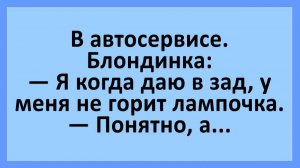Блондинка: я когда даю в зад, то лампочка не горит... | Анекдоты смешные | Юмор