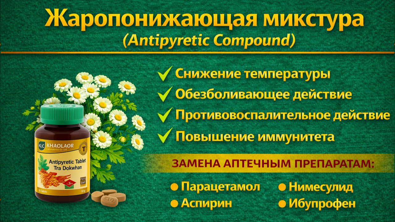 Жаропонижающая микстура (Antipyretic Compound) таблетки