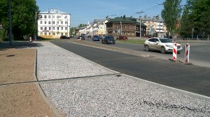 (Рыбинск-40) ОСТАНОВКА У ГОРОДСКОГО СКВЕРА ЗААСФАЛЬТИРОВАНА