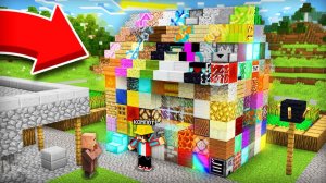Я ПОСТРОИЛ ДОМ ДЛЯ ЖИТЕЛЯ ИЗ РАНДОМЫХ БЛОКОВ В МАЙНКРАФТ | Компот Minecraft