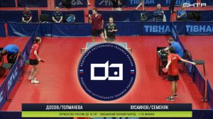 Первенство России до 16. Смешанный парный разряд. 1/16 финала. Досов/Толмачева : Хусаинов/Семеняк