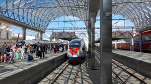 Поездка на «Сапсане» из САНКТ-ПЕТЕРБУРГА в МОСКВУ. 4К