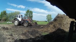 Весенний вывоз навоза с ЮМЗ-6. Сделал поле из 💩 и 🪾