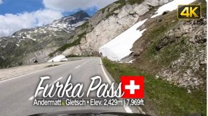 🚗 SmartTV 4К ➤ 🌄 Из Андерматта в Глеч, через перевал Фурка - живописная поездка по Швейцарии!! 🌄