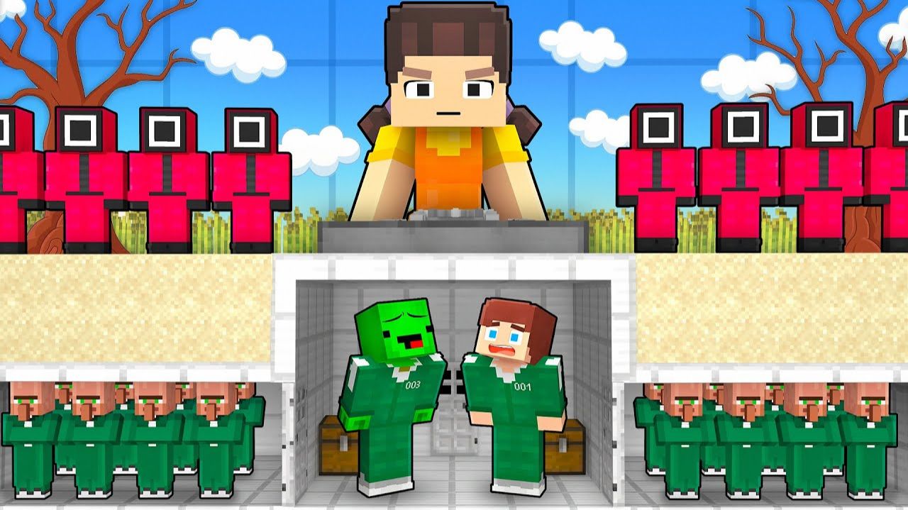 SQUID GAME Vs Doomsday Bunker — Maizen Minecraft Анимация