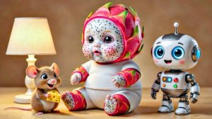 Живые фрукты и милейшие животные 🍎😊 Невероятно приятная ИИ-анимация как Мультики!