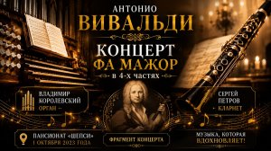 🎹 Орган и кларнет — Вивальди, который звучит как свет