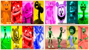 Зелёный Человек Танцует Dame Tu Cosita Music Video Megamix #153-156 в Tiles Hop - NoV