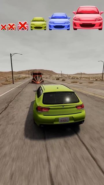 Большие и маленькие машины против Рэма — BeamNG.drive #shorts