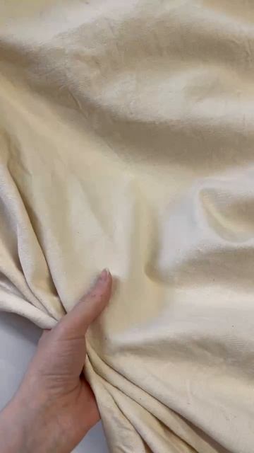 Костюмный хлопок со льном в молочном оттенке