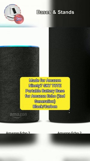 2⃣0⃣Made for Amazon Ninety7 SKY TOTE Portable Battery Base for Amazon Echo (2nd Generation) Black...