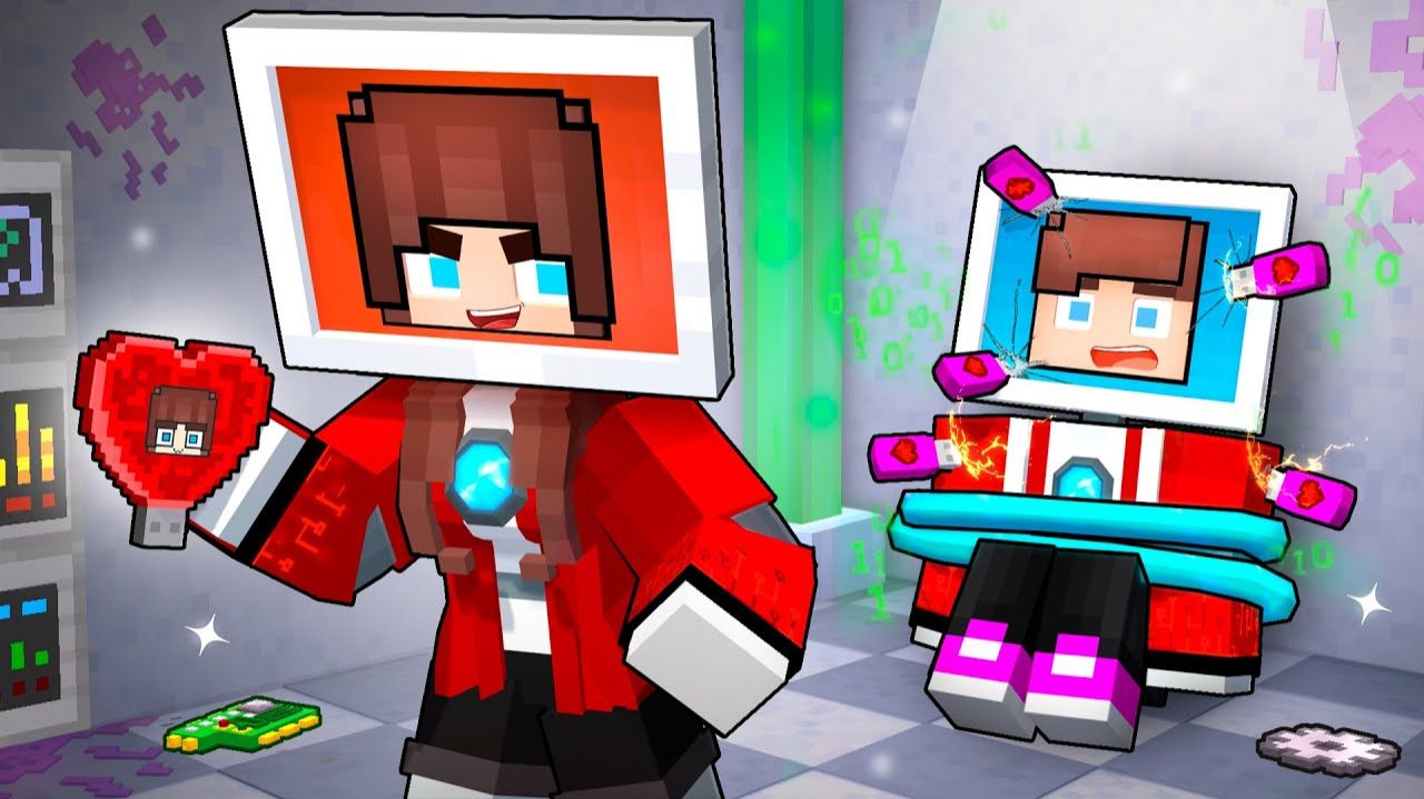 JJ COMPUTER и CRAZY Girl COMPUTER - История любви - Maizen Minecraft Animation