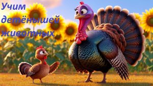 🐣 Учим детёнышей животных. Песенка «Курица, утка, индюшка и гусь»