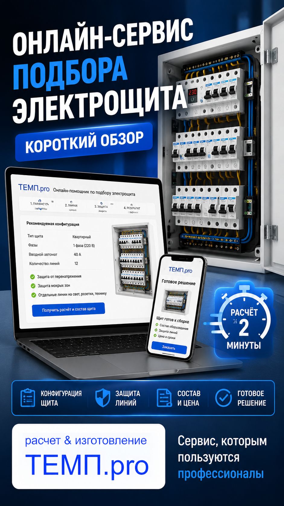 Онлайн-сервис подбора электрощита | Короткий обзор