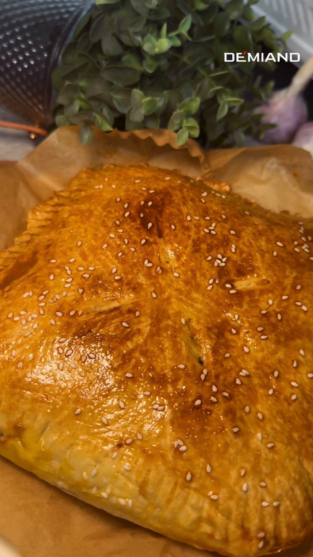 Пирог с курицей и грибами