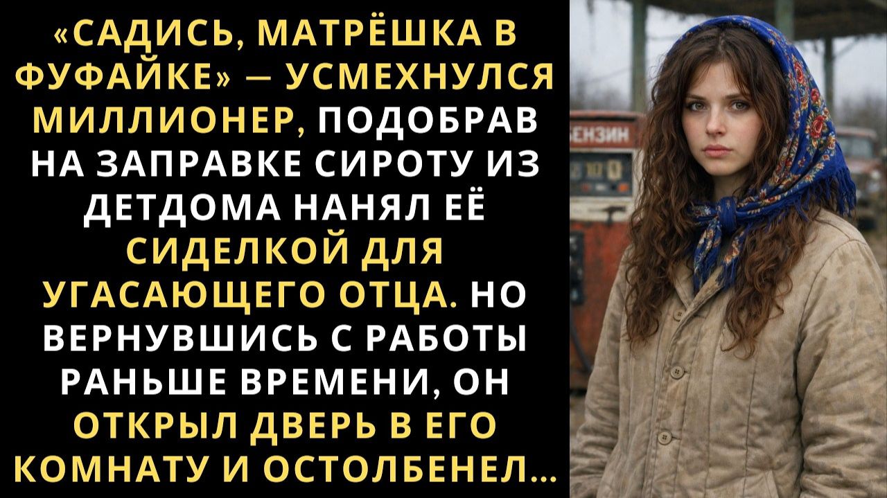 «Садись, матрёшка в фуфайке…» Миллионер подобрал детдомовку с заправки и нанял сиделкой для...