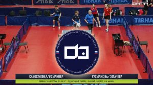Первенство России до 16. Девушки Парный разряд 1/4 финала. Савостикова/Усманова : Гусманова/Богачёва
