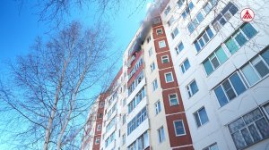 Пожар в многоэтажке Лангепаса