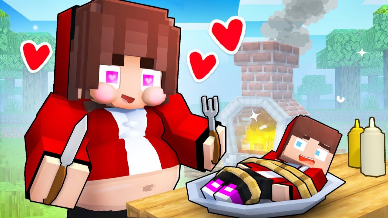 JJ`s Girl EAT JJ - Мейзен Minecraft Анимация