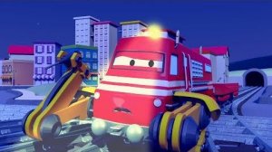 Поезд Трой и Строитель Трой в Автомобильный Город # Мультфильм для детей