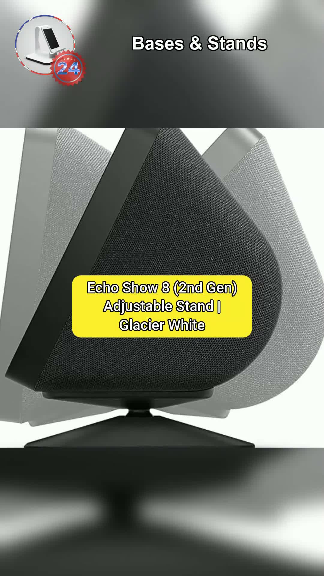 2⃣4⃣Echo Show 8 (2nd Gen) Adjustable Stand | Glacier White